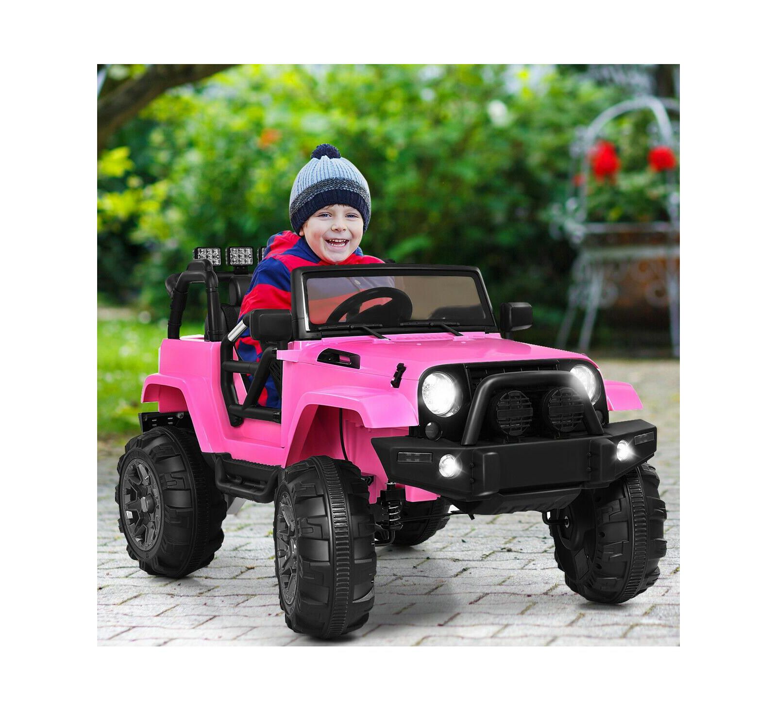 Sugift 12V Electric Ride On Truck with Parental Remote Control and LED Lights, Ages 3+