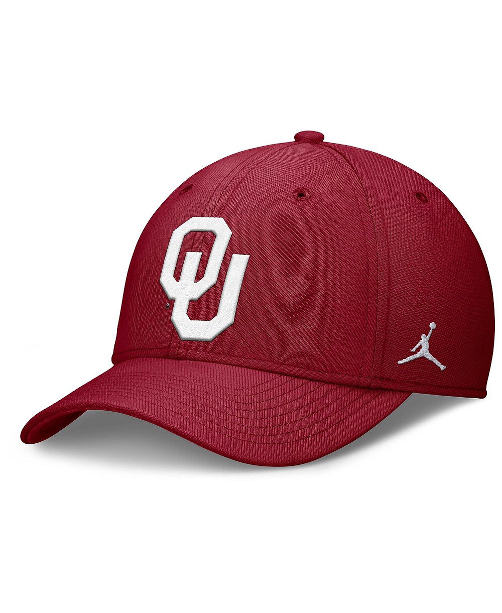 Jordan Мужской Crimson Oklahoma Sooners Rise Swoosh Dri-FIT Flex Hat