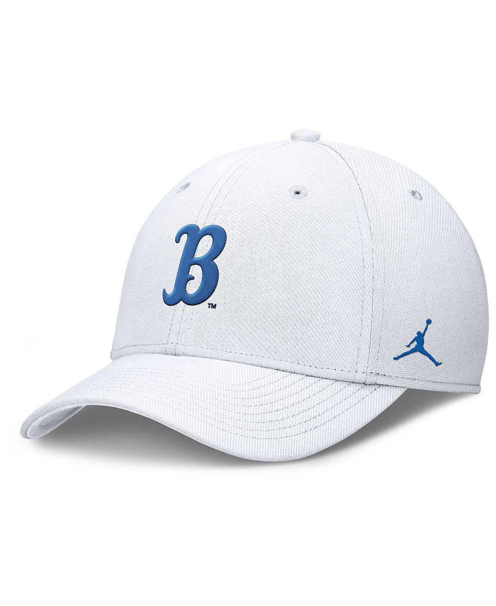 Jordan Мужской White UCLA Bruins Rise Swoosh Dri-FIT Flex Hat