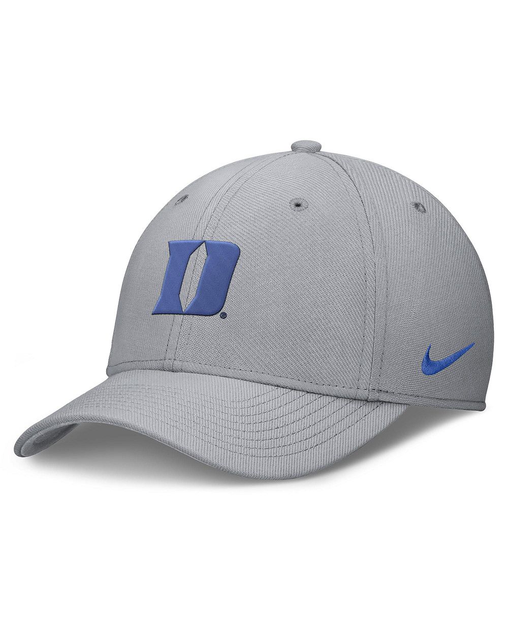 Men's Nike Gray Duke Blue Devils Rise SwooshFlex Dri-FIT Hat
