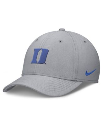 Men's Nike Gray Duke Blue Devils Rise SwooshFlex Dri-FIT Hat