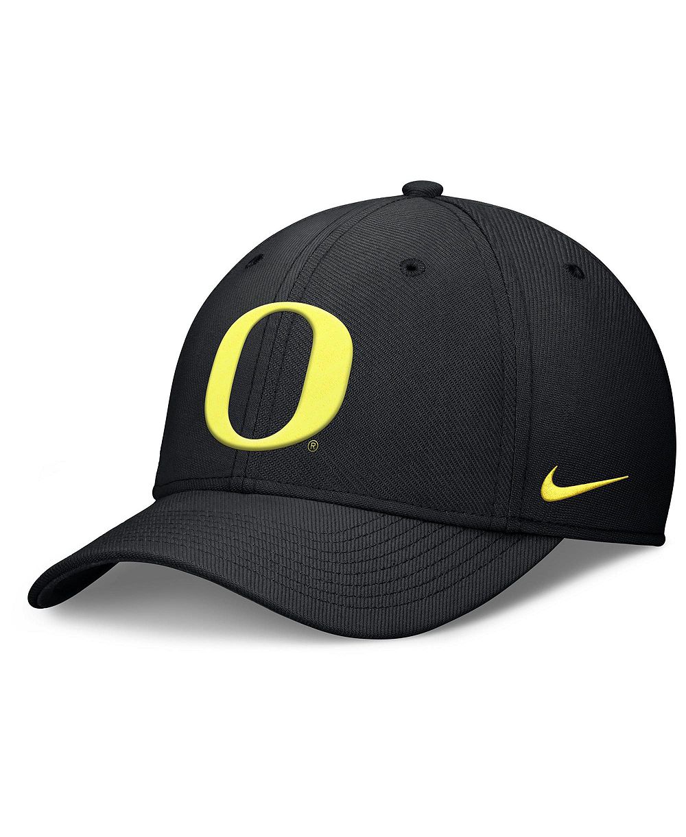 Men's Nike Black Oregon Ducks Rise SwooshFlex Dri-FIT Hat