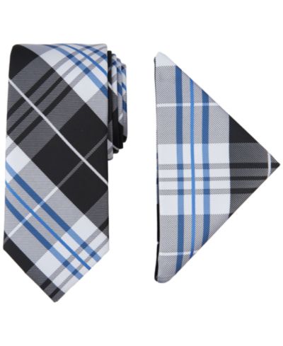 Мужской набор Nautica Lydonia Plaid Tie & Pocket Square