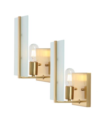 Набор из 2 настенных бра Mila Modern Coastal Iron/Glass LED</div>{