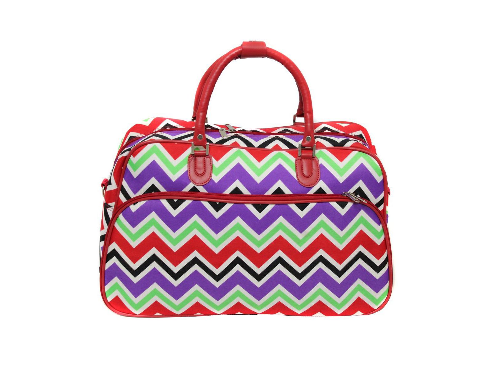 World Traveler Chevron 21-inch Carry-On Shoulder Duffel Bag