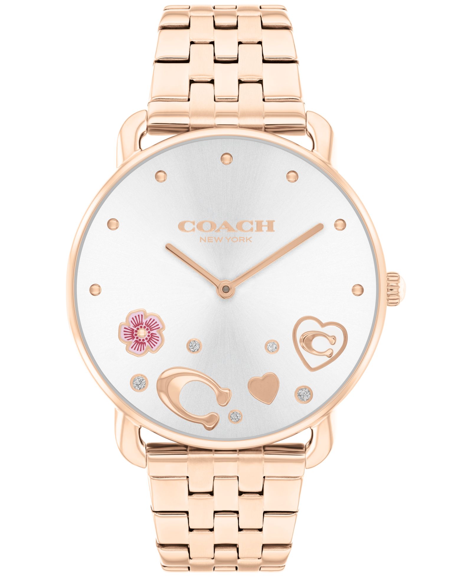 COACH Women's Elliot Rose Gold-Tone Stainless Steel Bracelet Watch 36mm