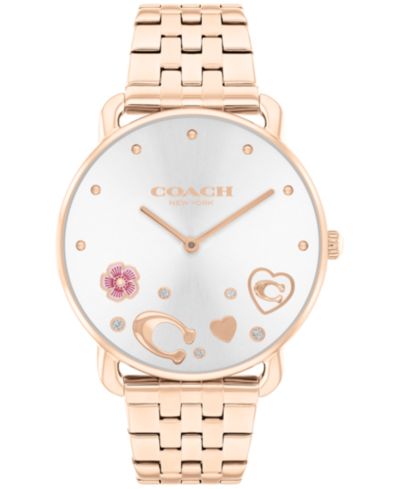 COACH Женские часы Elliot Rose Gold-Tone Stainless Steel Bracelet 36mm