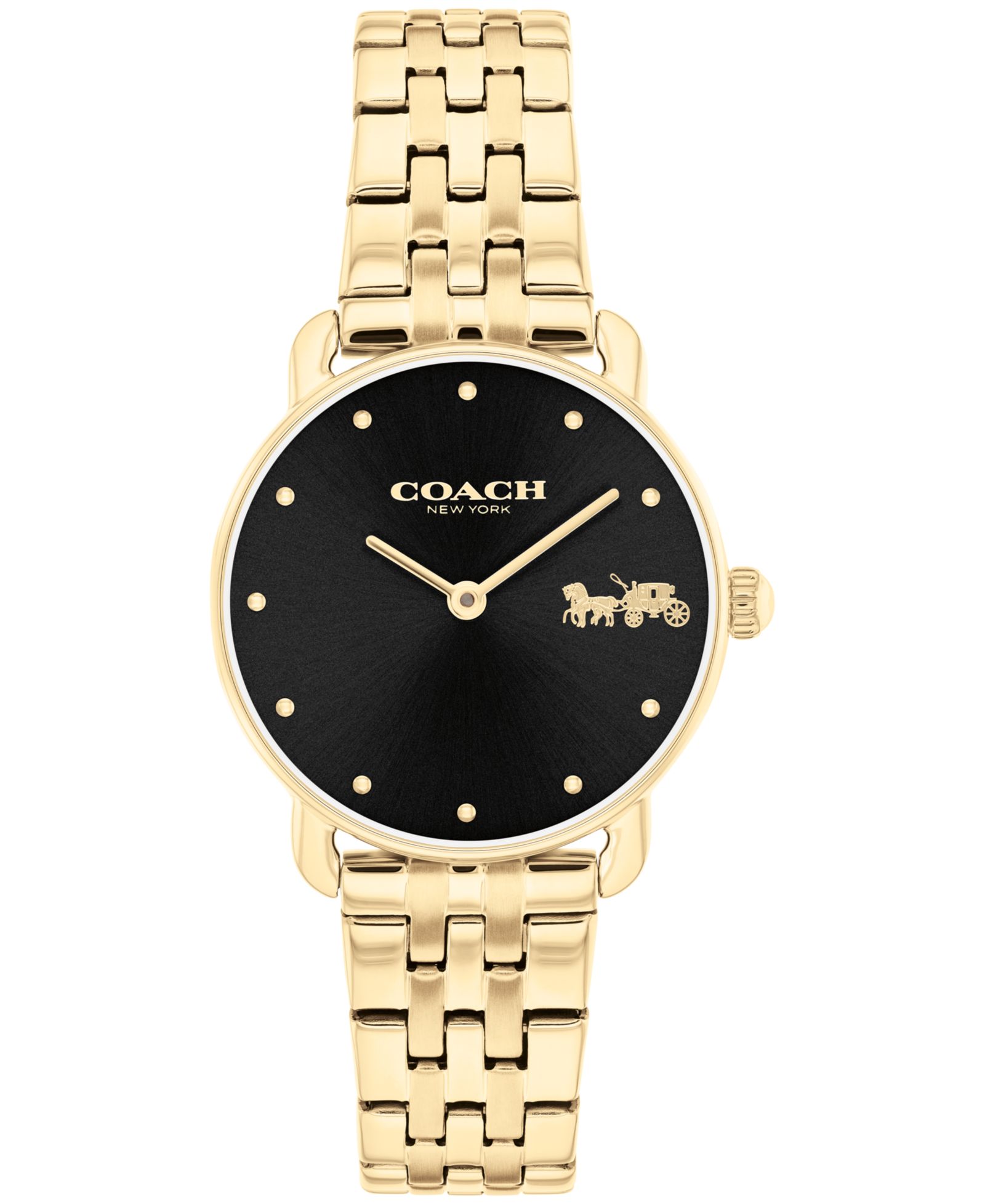 COACH Женский Elliot Gold-Tone Stainless Steel Bracelet Watch 28mm