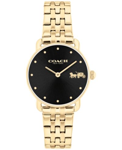 COACH Women's Elliot Gold-Tone Stainless Steel Bracelet Watch 28mm