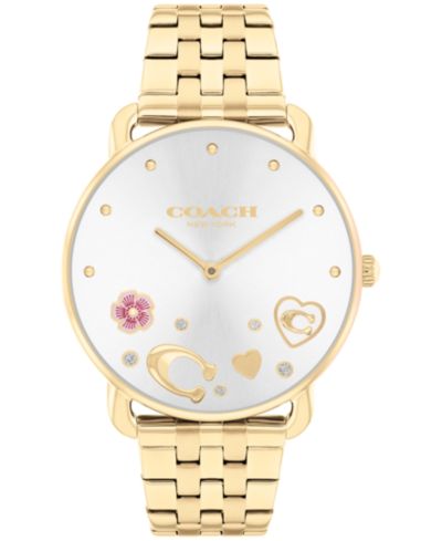 COACH Women's Elliot Gold-Tone Stainless Steel Bracelet Watch 36mm