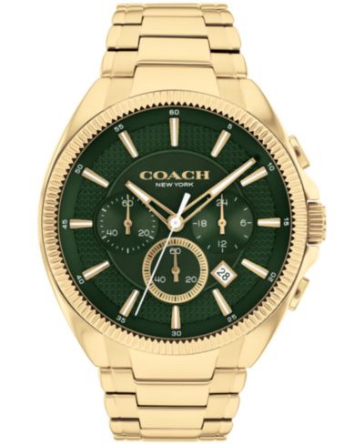 Мужские наручные часы COACH Jackson Gold-Tone Stainless Steel Bracelet 45mm