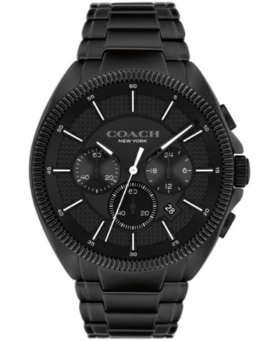 Мужские часы COACH Jackson, черная нержавеющая сталь, 45mm
