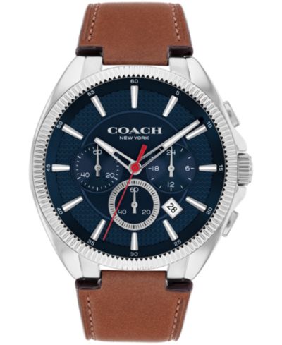 Мужские часы COACH Jackson Saddle Leather Strap 45mm