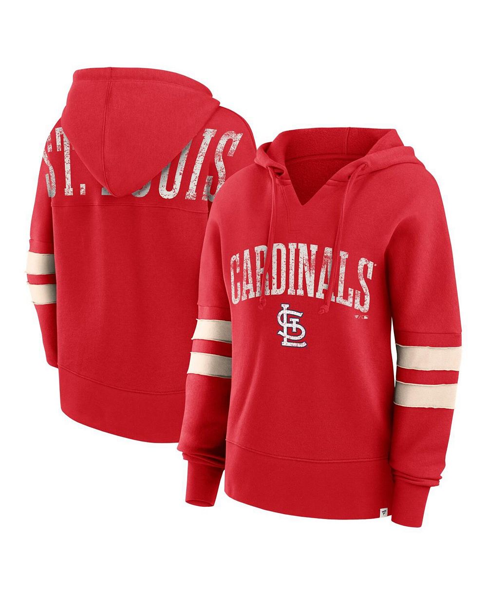 Женский худи с V-образным вырезом Fanatics St. Louis Cardinals, красный