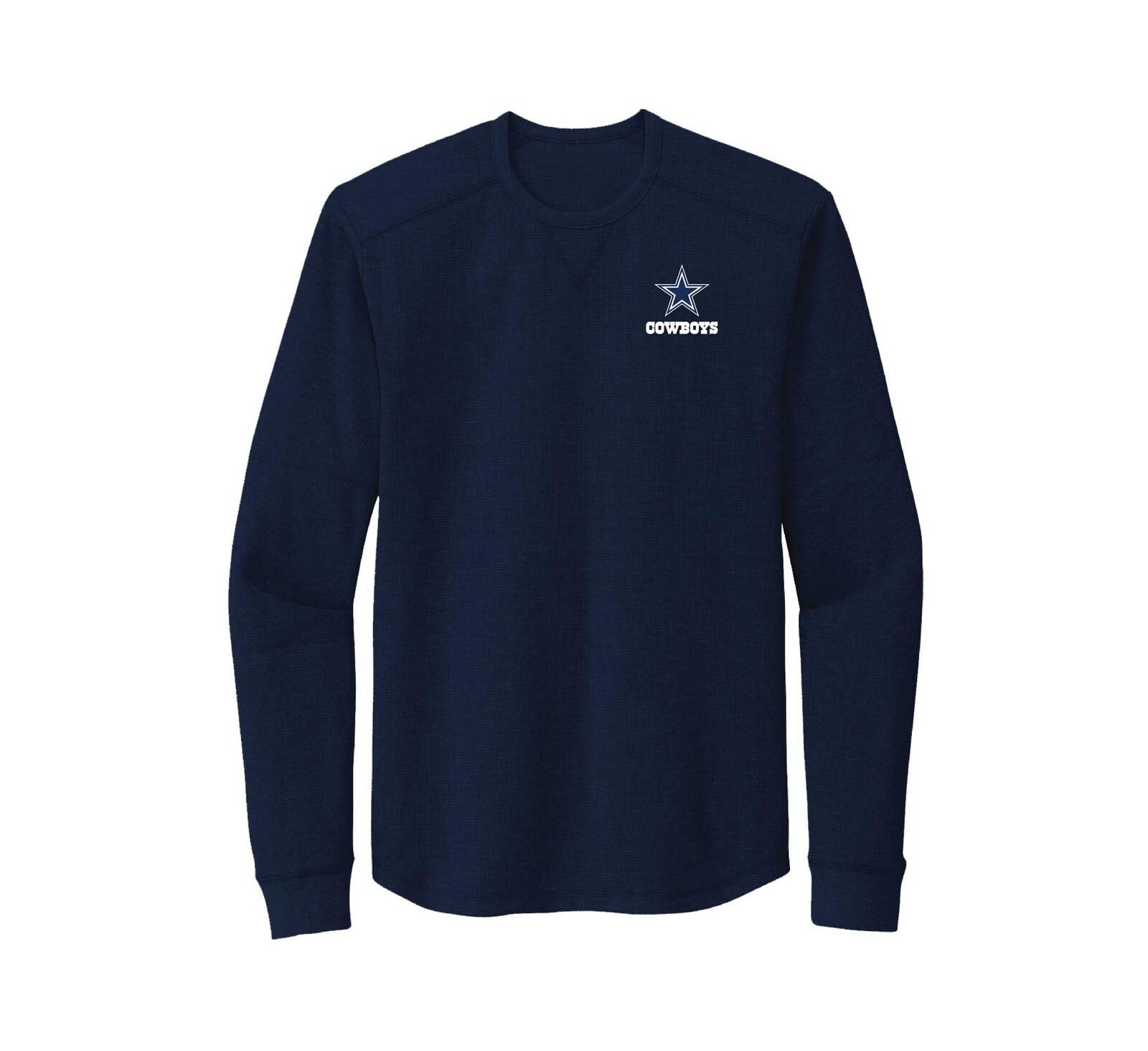 Men's Dunbrooke Navy Dallas Cowboys Cavalier Long Sleeve T-shirt