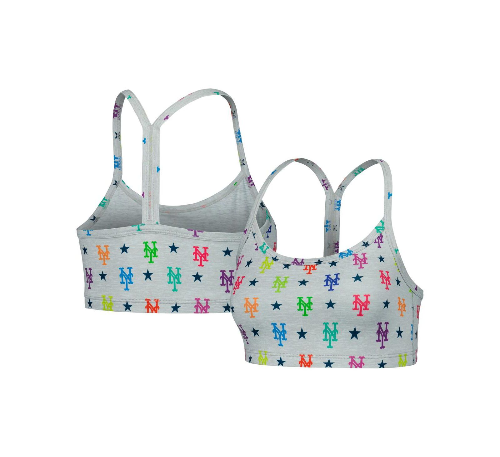 Women's Terez Gray New York Mets TLC Rainbow Bra