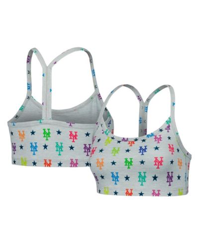 Женский спортивный топ Terez Gray New York Mets TLC Rainbow Bra