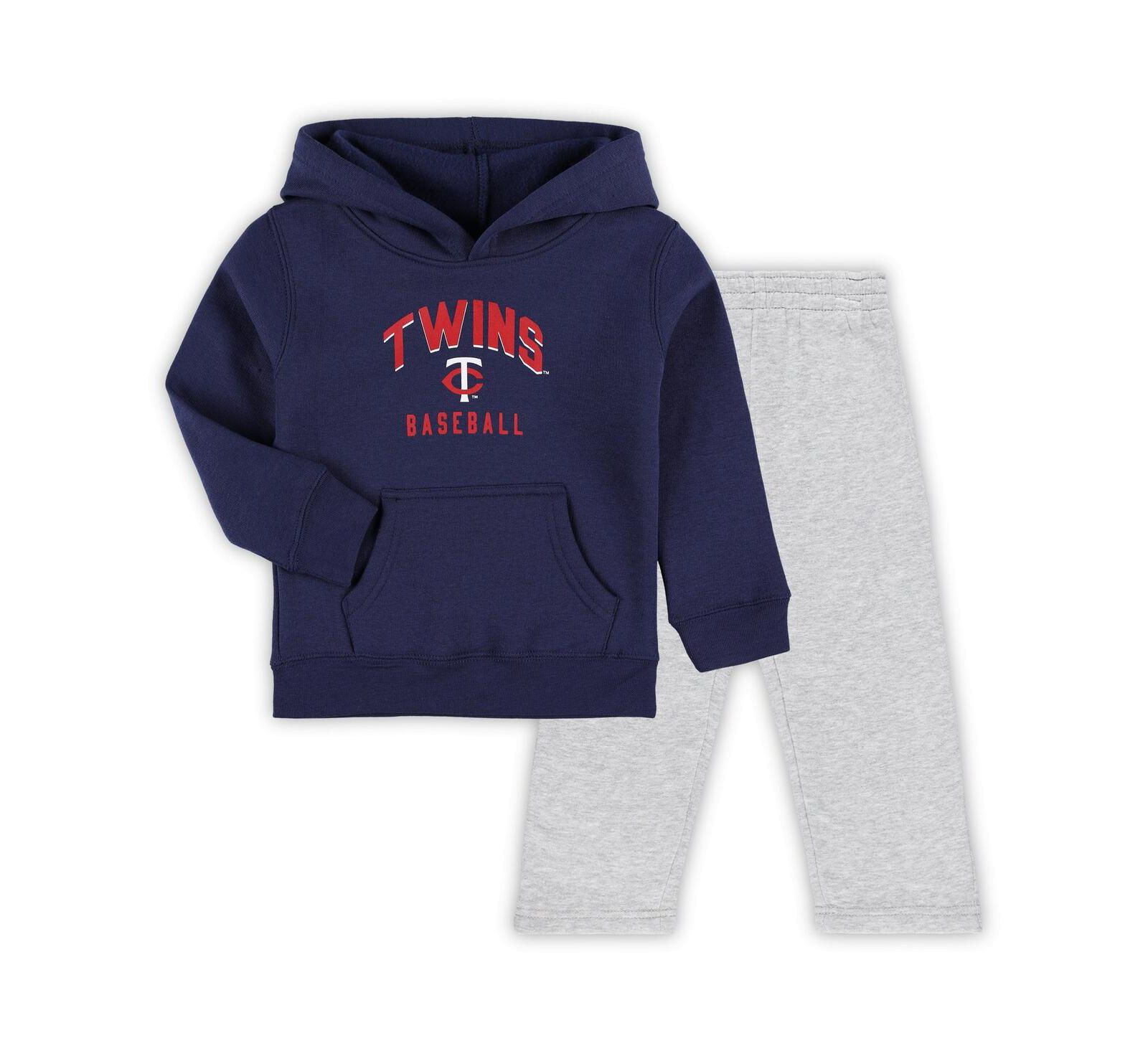 Outerstuff Детский комплект из худи и брюк Minnesota Twins Play-By-Play, Navy, Gray