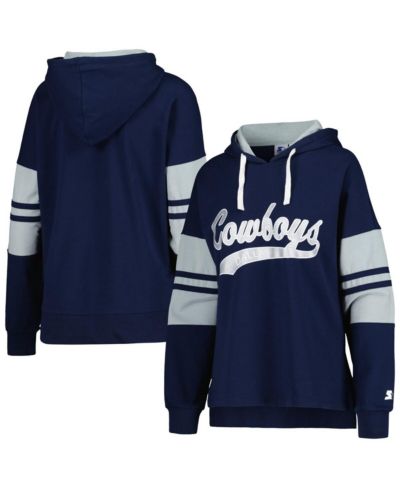 Мужская толстовка-худи Starter Navy Dallas Cowboys Bump And Run Long Sleeve