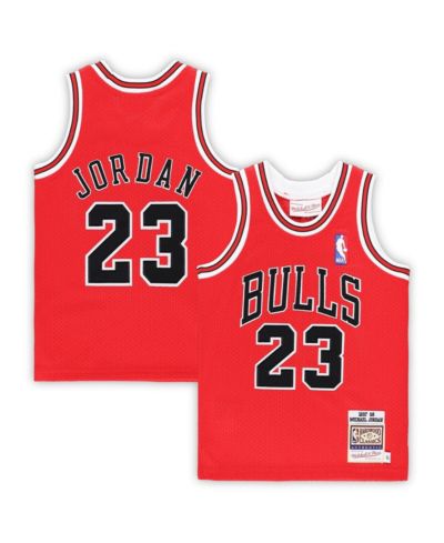 Детская спортивная джерси Mitchell & Ness Michael Jordan Red Chicago Bulls 1997/98 Hardwood Classics Authentic