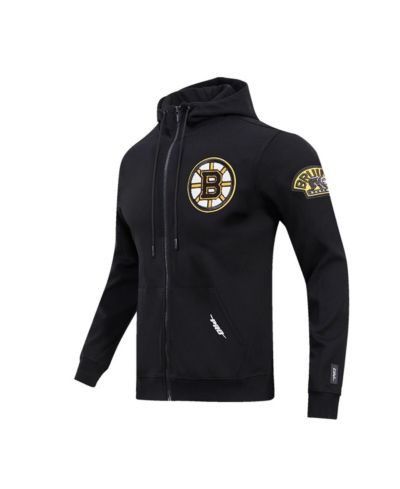 Мужское худи Pro Standard Black Boston Bruins Classic Chenille Full-Zip