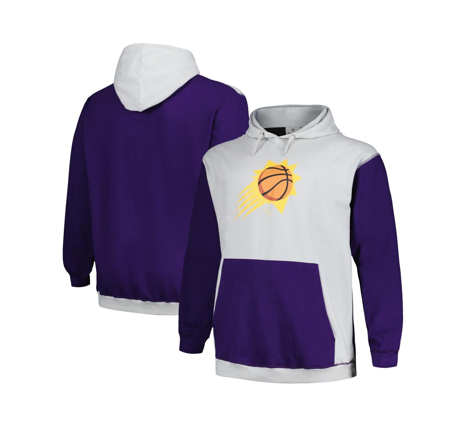 Мужское худи Fanatics Phoenix Suns фиолетовое и серебристое, Big and Tall