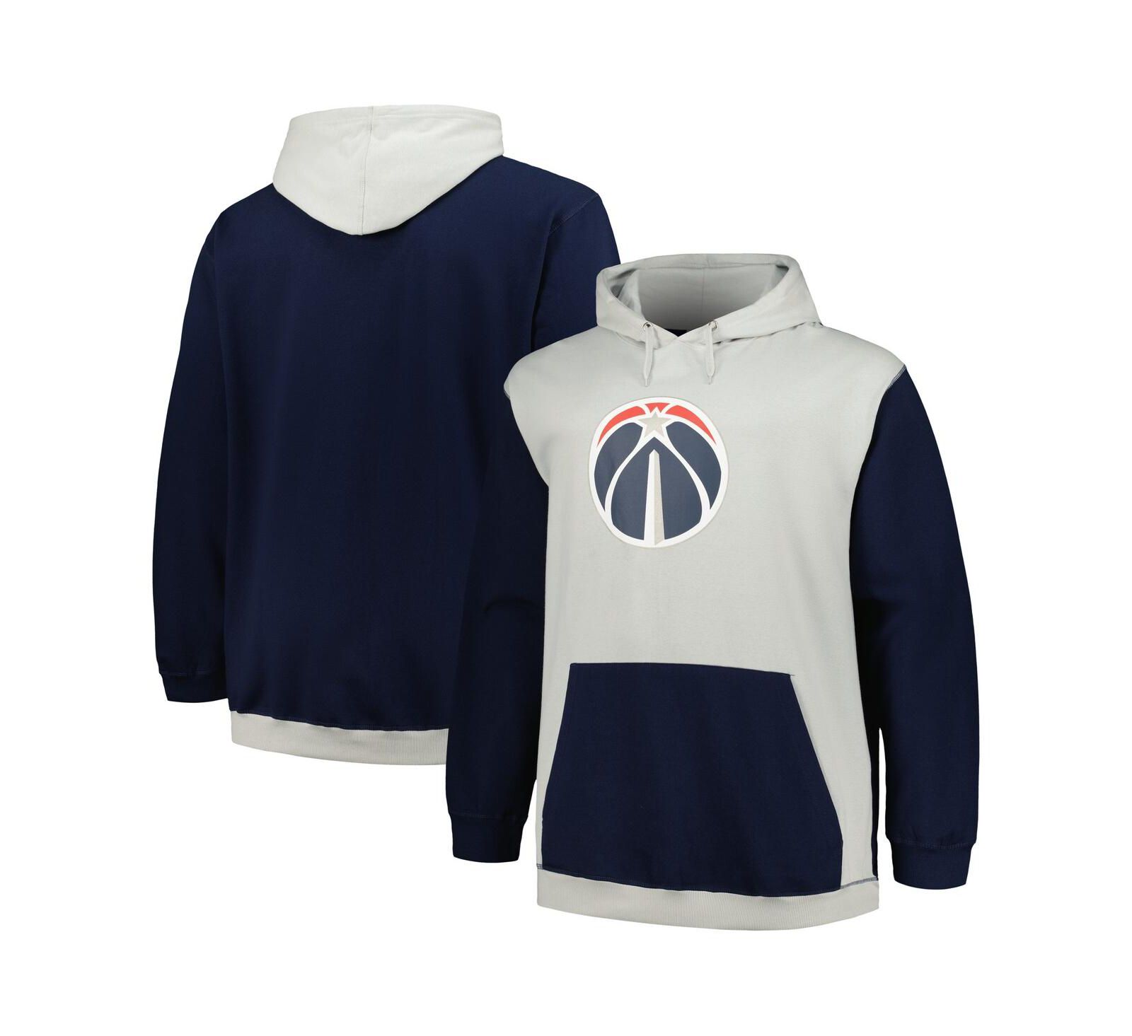 Fanatics Мужское худи Washington Wizards Arctic, темно-синее и серебряное
