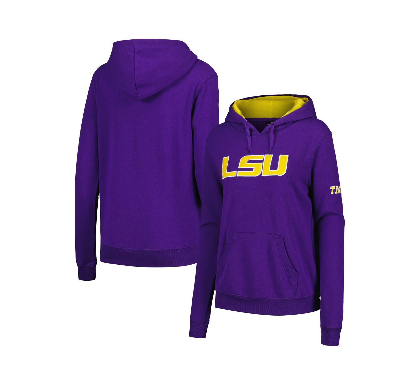 Женское худи Colosseum Stadium Athletic Purple LSU Tigers Big Logo Pullover