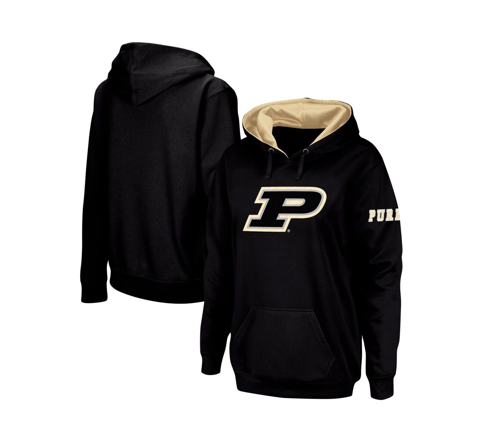 Женское худи Women's Black Purdue Boilermakers Team Big Logo Pullover Hoodie