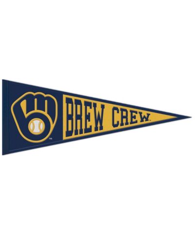 Декоративный флаг Wincraft Milwaukee Brewers 13" x 32" Slogan Pennant