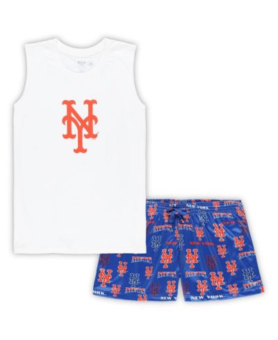 Женский комплект для сна Concepts Sport: топ и шорты Plus Size, белый, Royal New York Mets