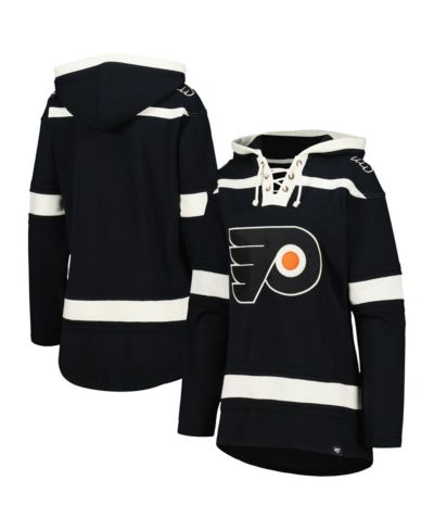 Женское худи '47 Brand Black Philadelphia Flyers Superior Lacer Pullover