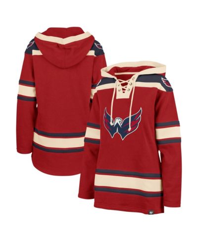Мужское худи '47 Brand Washington Capitals Superior Lacer Pullover Red
