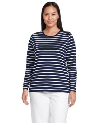 Deep sea/ivory breton stripe