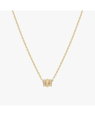 ожерелье с вращающимся кругом в позолоте 14k, современный минимализм