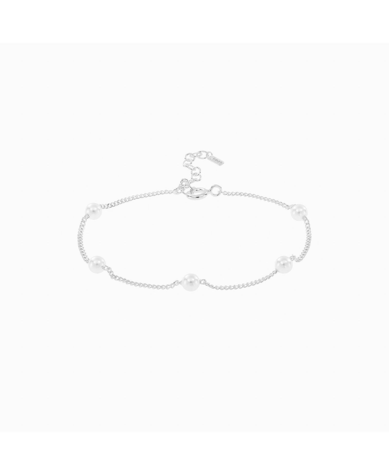 Sterling Silver 18k Gold Plated Infinite Pearl Bracelet Dainty Delicate