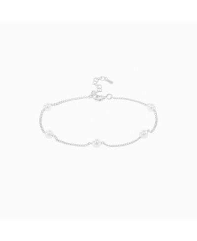 Sterling Silver 18k Gold Plated Infinite Pearl Bracelet Dainty Delicate