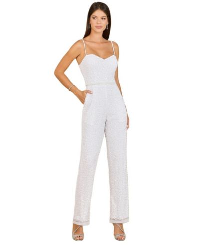 Lara Women's Beaded Bridal Jumpsuit