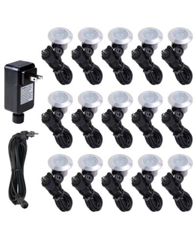 Комплект уличных LED светильников Yescom 15pcs Deck Light Warm White Waterproof