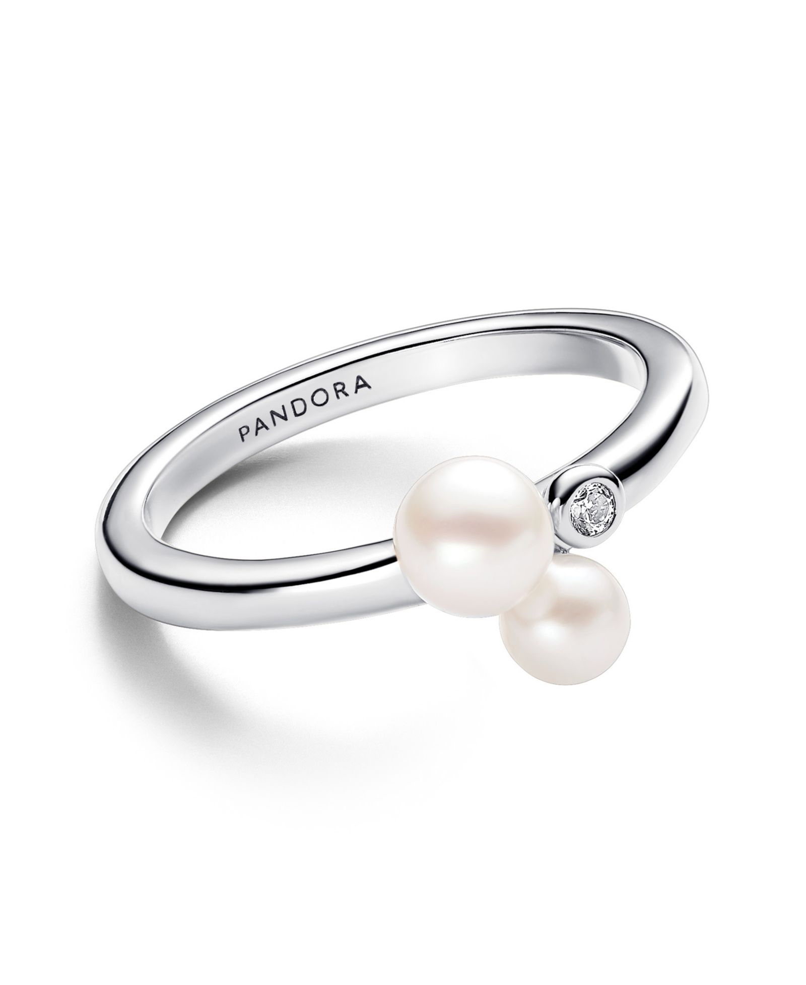 Кольцо Pandora Sterling Silver Timeless Duo с культивированным речным жемчугом