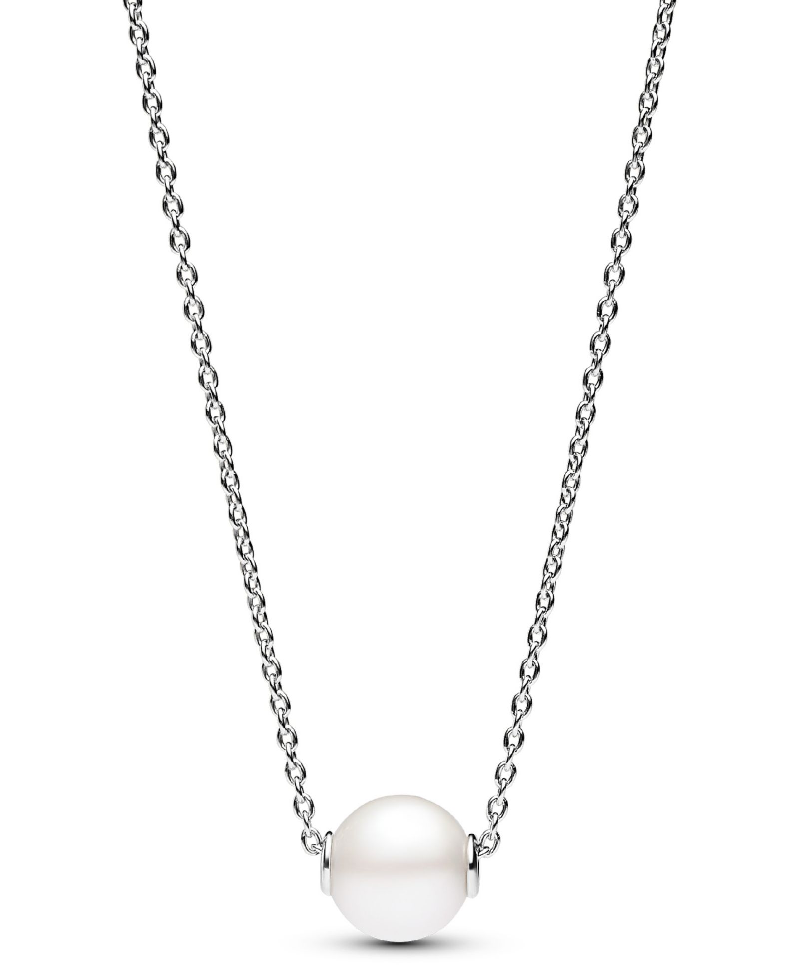 Pandora Sterling Silver Sparkling Treated Freshwater Cultured Pearl Collier Necklace