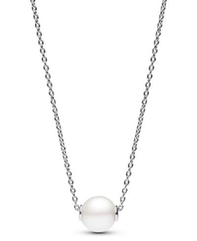 Pandora Sterling Silver Sparkling Treated Freshwater Cultured Pearl Collier Necklace
