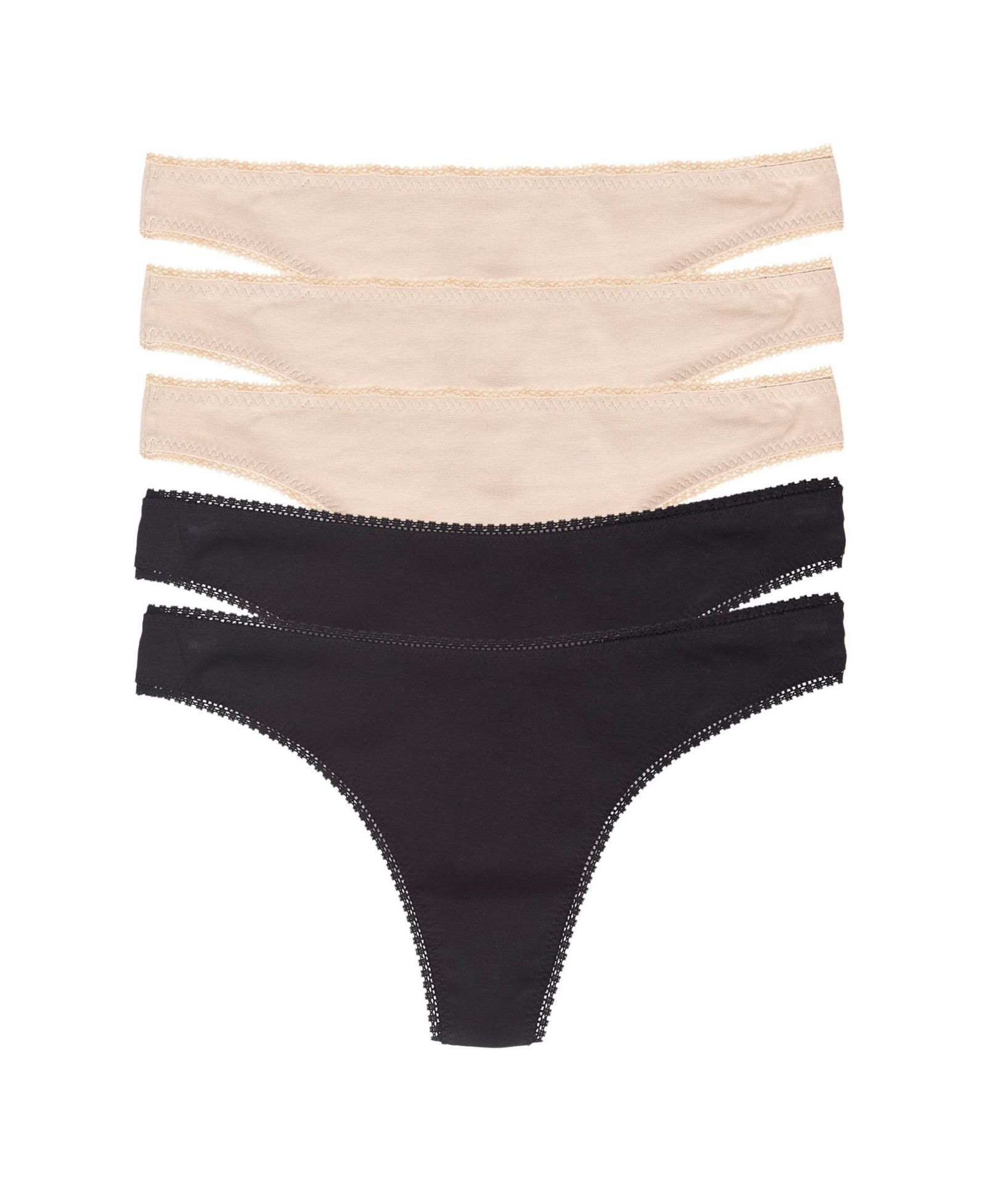 On Gossamer Women's Cabana Cotton Hip G Thong 5 Pack Underwear