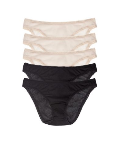 On Gossamer Women's Mesh Bikini 5 Pack Underwear