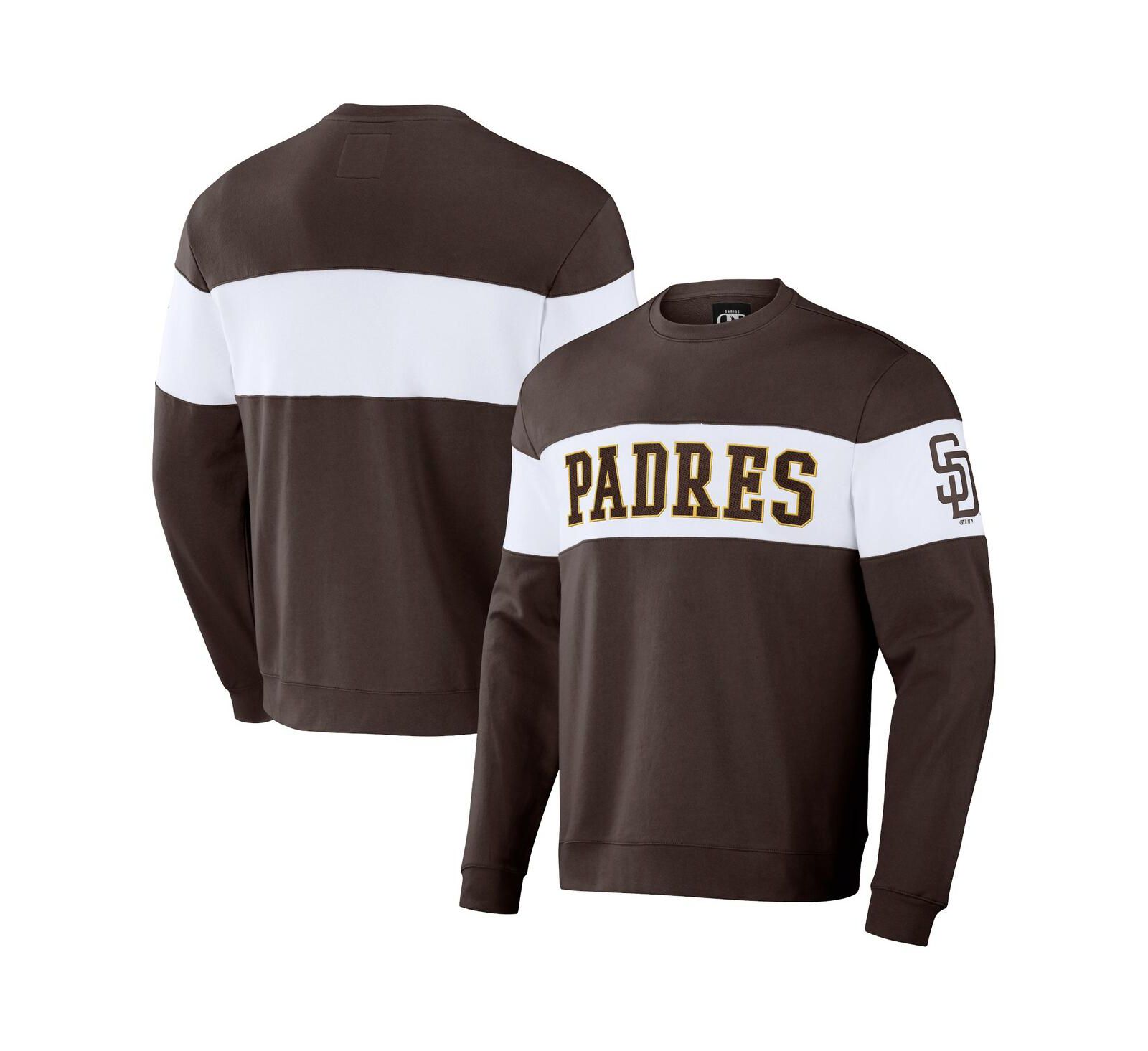 Fanatics Мужской свитшот Darius Rucker Collection, полосатый, San Diego Padres, коричневый