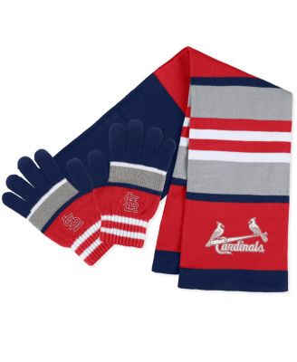 Женский набор WEAR by Erin Andrews St. Louis Cardinals: перчатки и шарф в полоску
