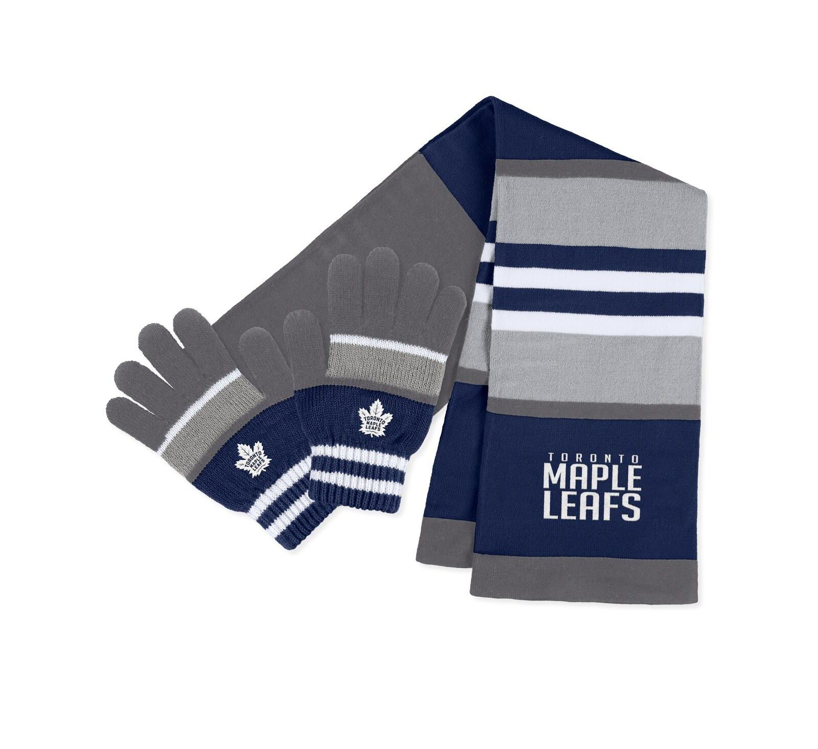 Женский комплект из перчаток и шарфа WEAR by Erin Andrews Toronto Maple Leafs Stripe