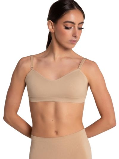 Capezio Женский бесшовный топ-бра Bandeau Clear Back