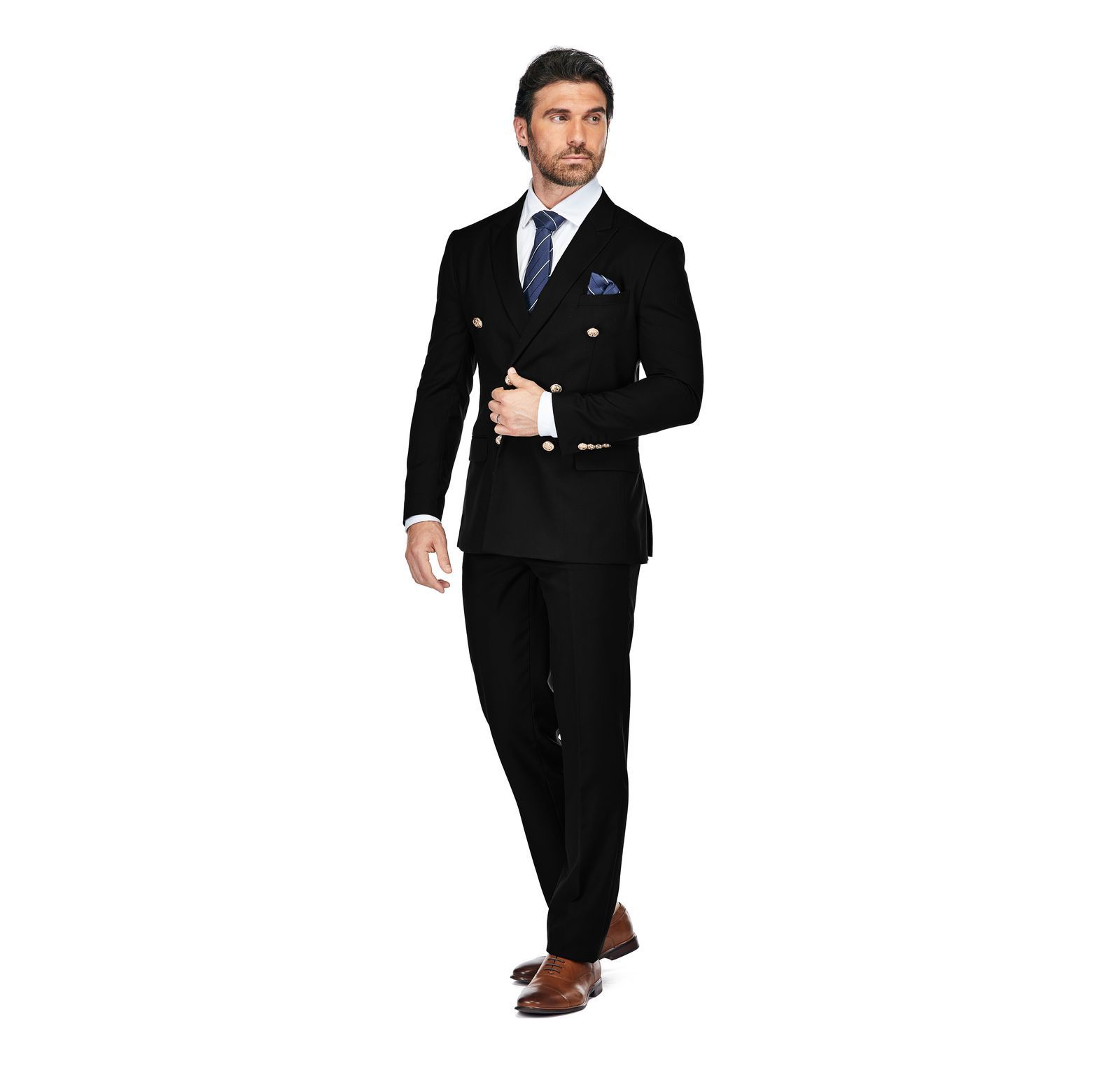 Gino Vitale Men's Slim Fit 2-Piece Double Breasted Suit