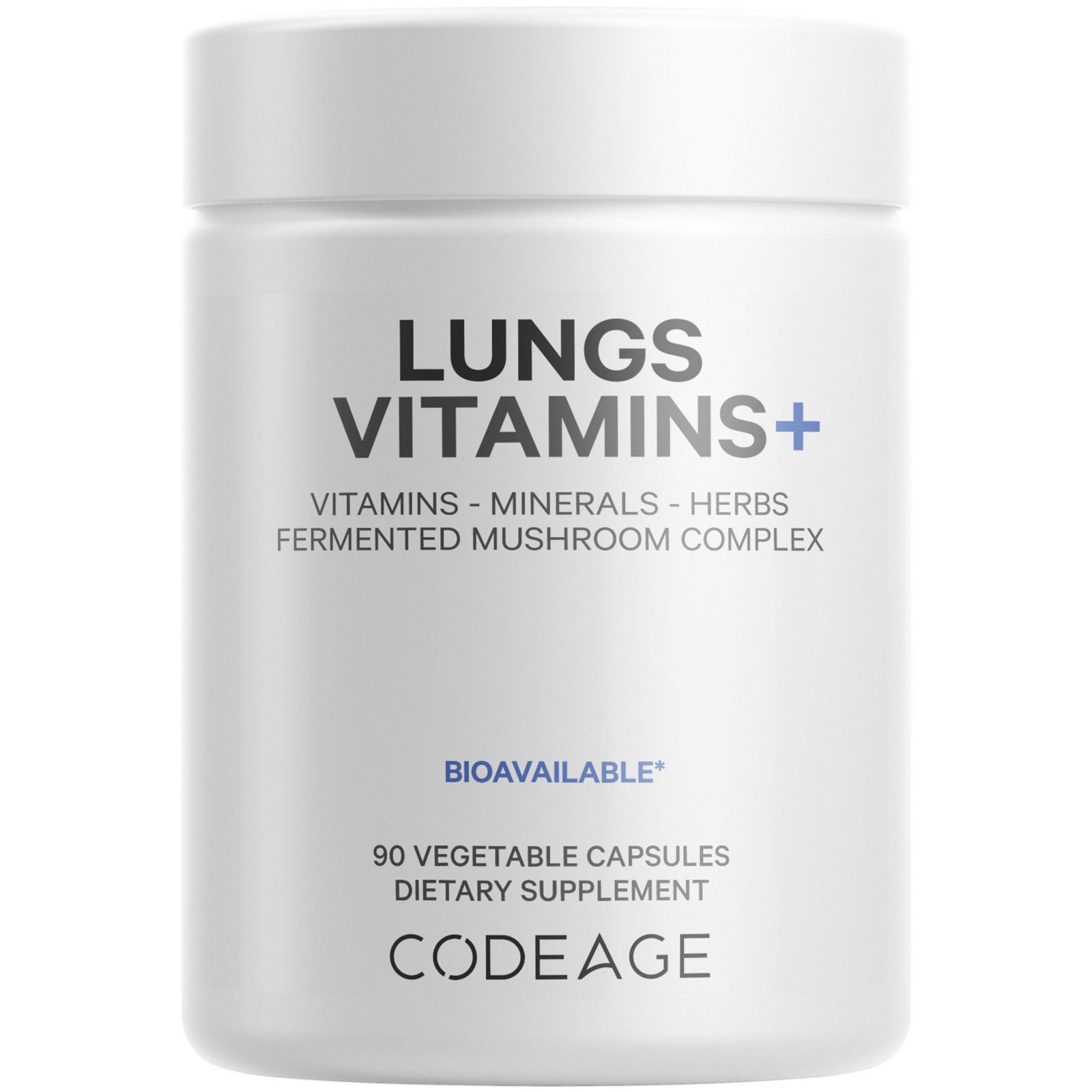Codeage витамины для легких, A, C, D, E, B6, Milk Thistle, Zinc & Magnesium, Cordyceps, Reishi, Chaga, Poria, Tylophora, Ginger, 90 капсул